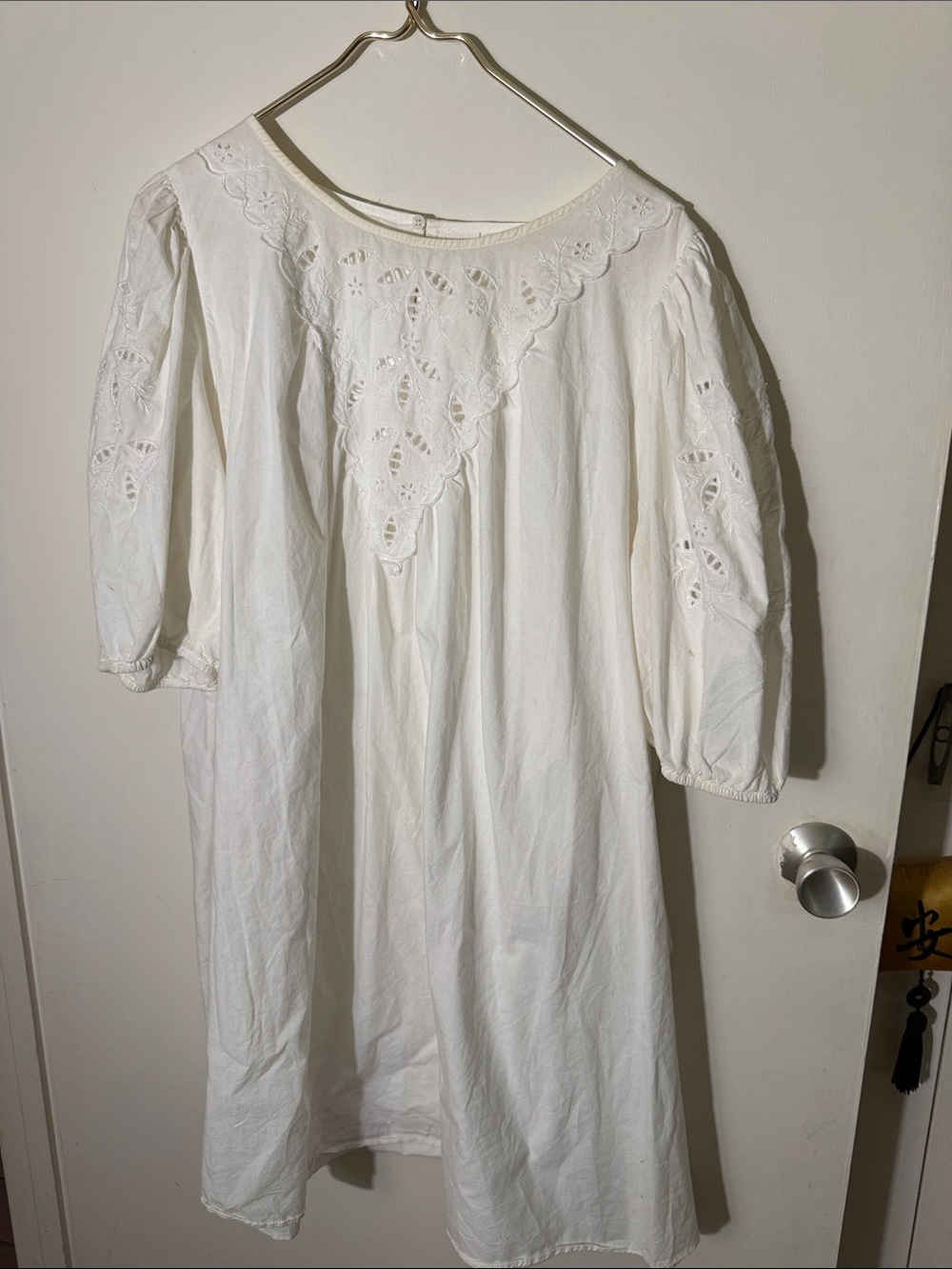 H&M White Eyelet Mini Dress
